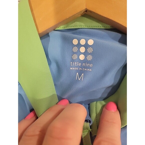 NWT Title Nine Sunbuster 1/4 Zip Long Sleeve Sun Shirt SPF Beach Vacation Blue M - Picture 6 of 8